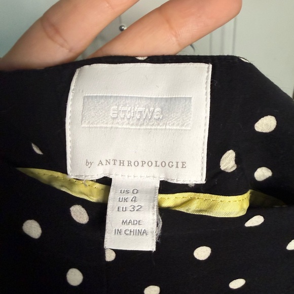 Anthropologie Ett:twa‎ Black and White Floral Wide-Leg Pants. Size 0 - Picture 4 of 6